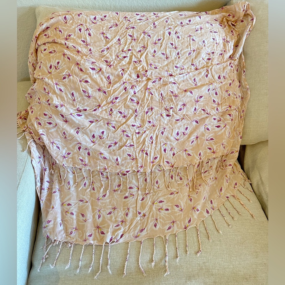 Acacia Swimwear baby pink/peach swim coverup/beach blanket/sarong